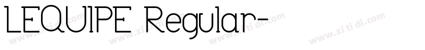 LEQUIPE Regular字体转换